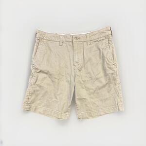 American Eagle Slim AE flex size 30 flat front chino shorts Mens Khaki